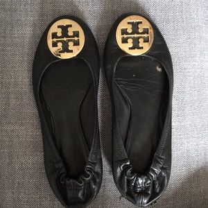 Black Tory Burch Reva Flats 9.5